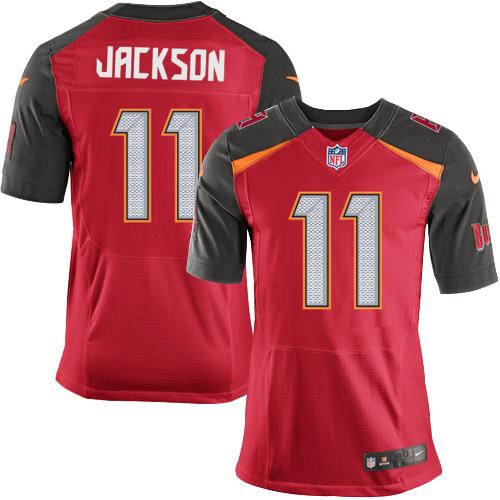 Nike Buccaneers #11 DeSean Jackson Red Team Color Men's Stitched NFL New Elite Jersey - Click Image to Close